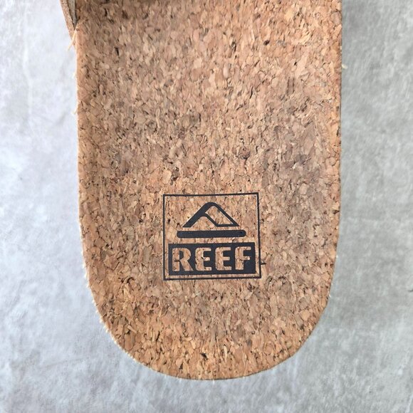 Reef Vista Hi Platform Sandals Brown Open Toe Arch Support Chunky Slides Size 10 - Picture 10 of 11